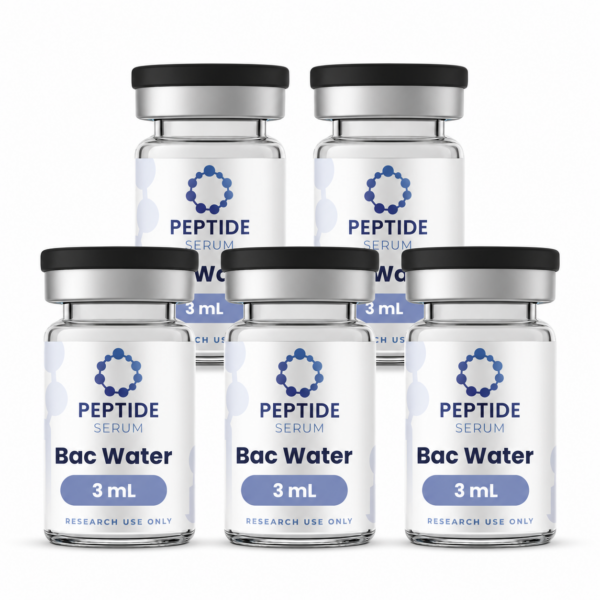 Bacteriostatic Water five-pack: five Peptide Serum 3 mL vials